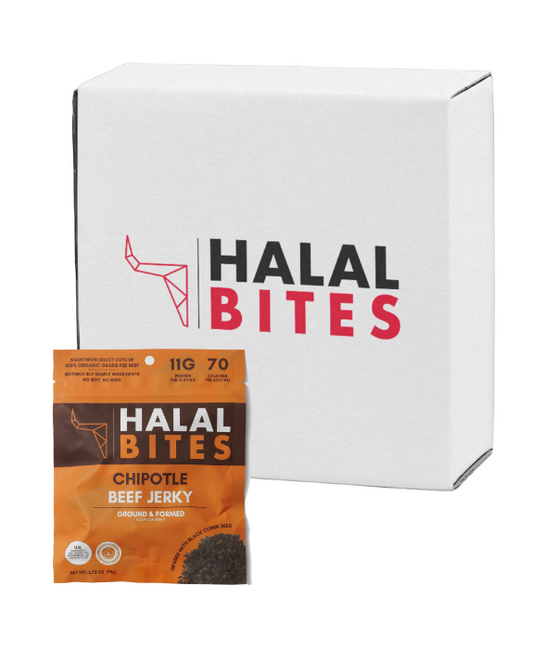 XL Bulk | Halal Bites | Chipotle Beef Jerky Bites | 12-Pack