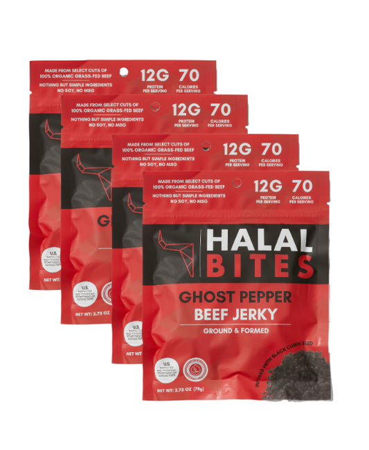 Halal Bites | Ghost Pepper Beef Jerky Bites | 4-Pack