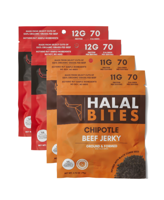 Halal Bites | Chipotle + Ghost Pepper Beef Jerky Bites | 4-Pack