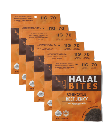 Halal Bites | Chipotle Beef Jerky Bites | 6-Pack