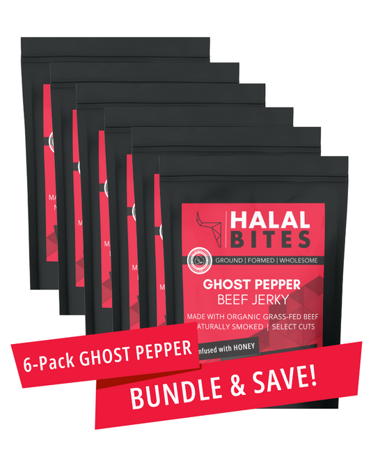 Halal Bites | Ghost Pepper Beef Jerky Bites | 6-Pack