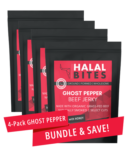 Halal Bites | Ghost Pepper Beef Jerky Bites | 4-Pack