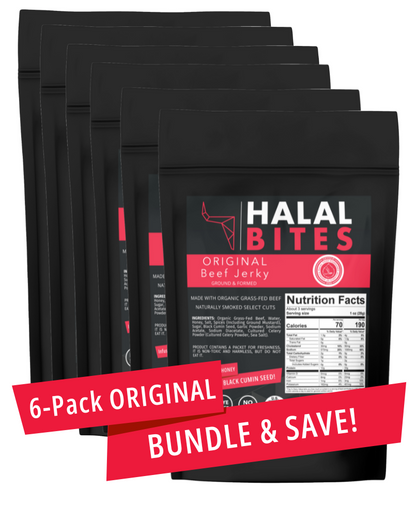 Halal Bites | Original Beef Jerky Bites | 6-Pack