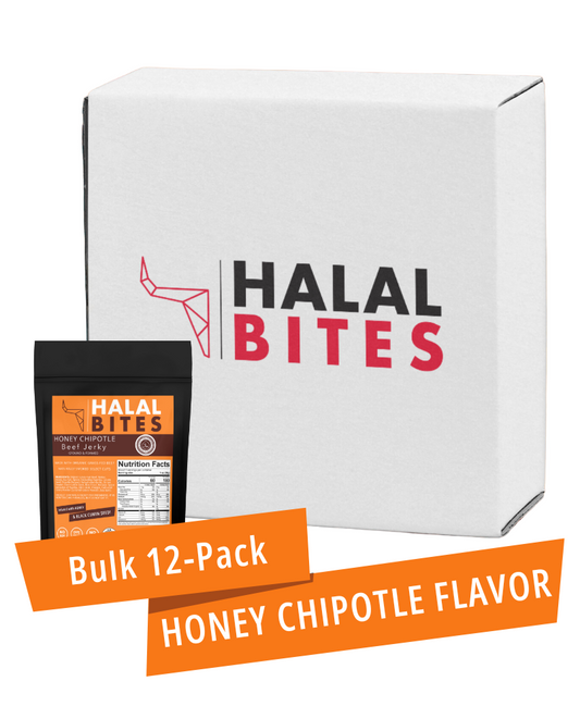 XL Bulk | Halal Bites | Honey Chipotle Beef Jerky Bites | 12-Pack