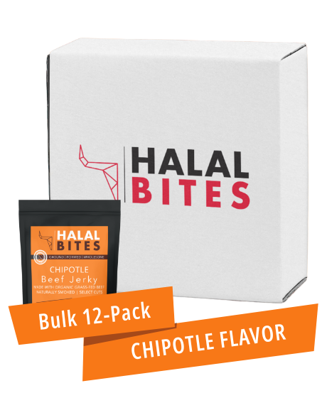 XL Bulk | Halal Bites | Chipotle Beef Jerky Bites | 12-Pack