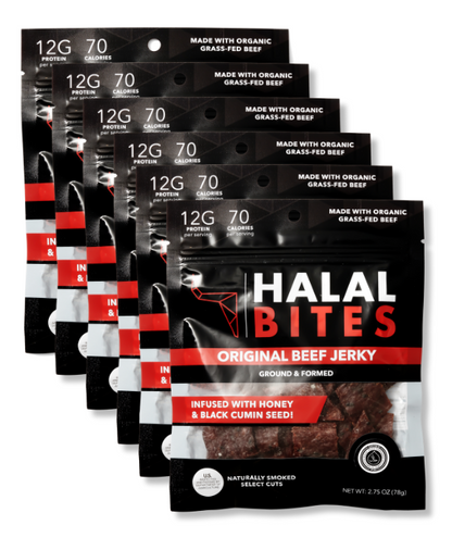 Halal Bites | Original Beef Jerky Bites | 6-Pack