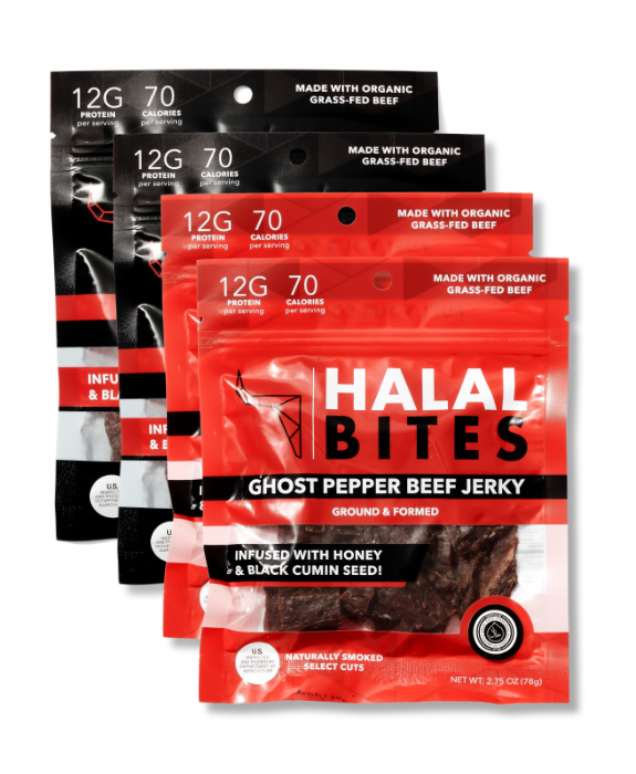 Mixed Flavors | Halal Bites | Original +Ghost Pepper Beef Jerky Bites | 4-Pack