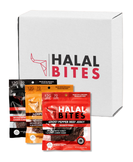 XL Bulk Mixed Flavors | Halal Bites | Original, Chipotle + Ghost Pepper Beef Jerky Bites | 12-Pack